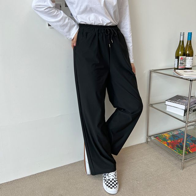 가빈치 여자 스판 밴딩 와이드 팬츠 SD-220855