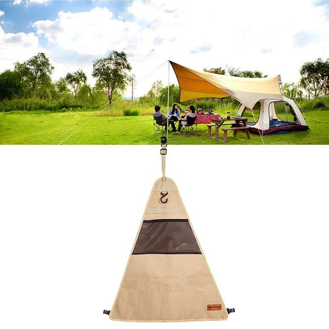 캠핑 삼각 수납 파우치 접이식 도구 정리 야외 대형