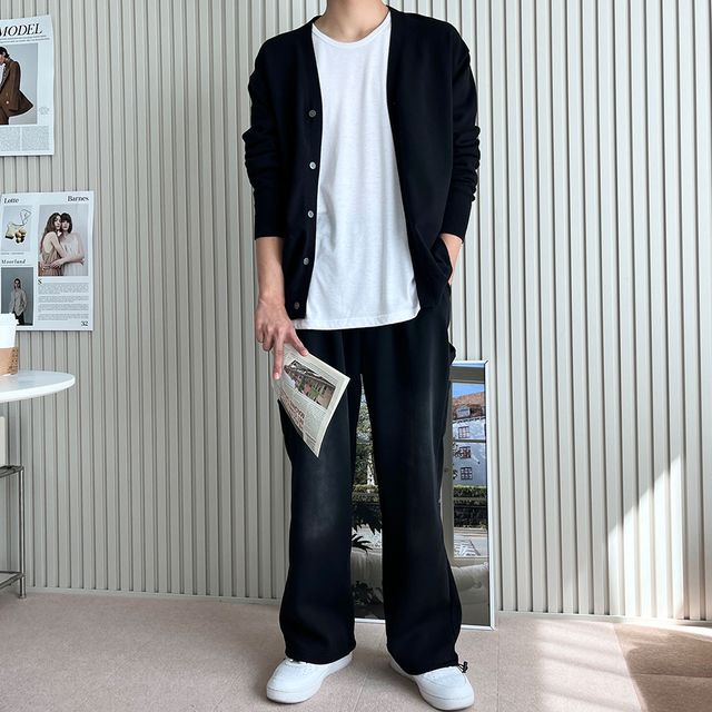 도프 워싱 남자 스트링 와이드팬츠 SD-241024M