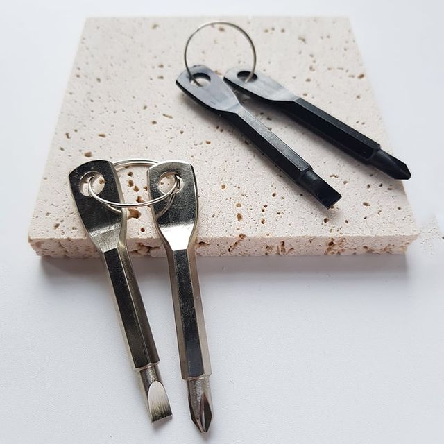 휴대용 키링 드라이버 2종세트 휴대용 자동차키링 열쇠고리 미니멀 휴대용 수작업