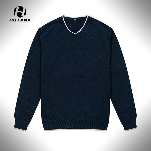 [해외] 브랜드 남자 v-목 스웨터 가을 새로운 패션 솔리드