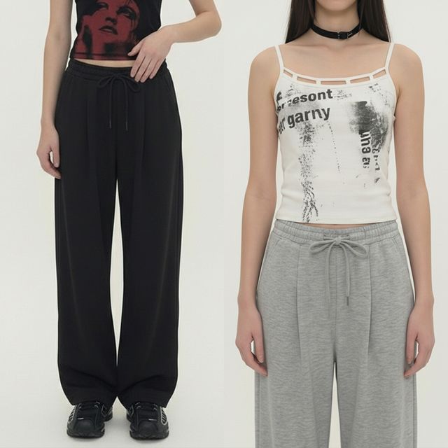 여성 루즈핏 핀턱 트레이닝 와이드 밴딩팬츠 JEB-1006846