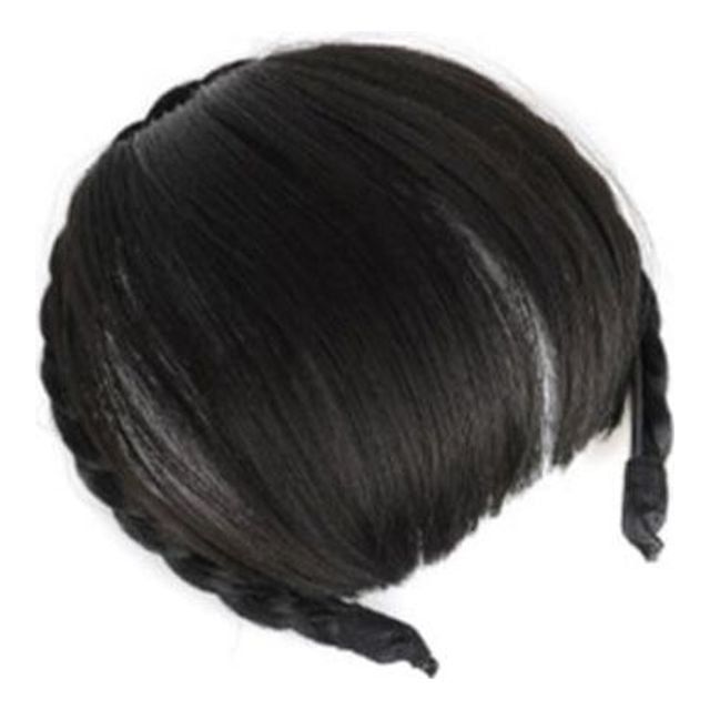 내추럴 앞머리 가발 헤어밴드 부분가발 스타일링 액세서리