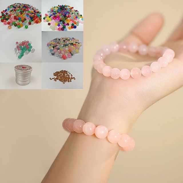 비즈공예 부자재 모음 구슬 팔찌 키링 우레탄실 유리