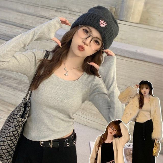 모던 유넥 썸홀 티셔츠 DS-5060