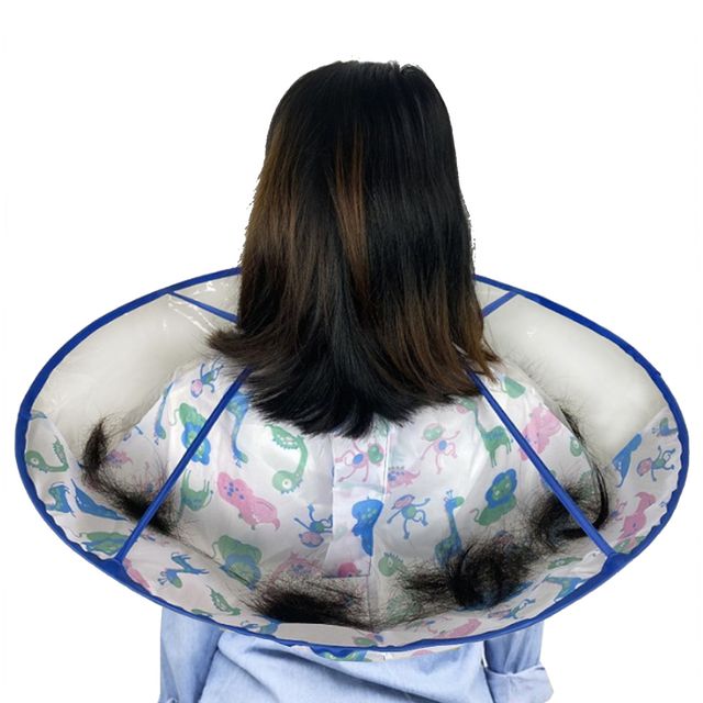 미용실 이발소 투명 머리카락 받침대 헤어컷 로브