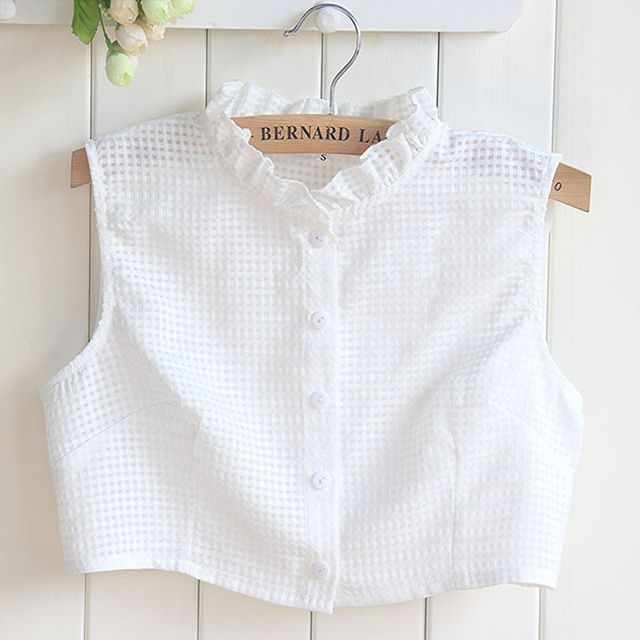 프릴 차이나 페이크 카라 넥케이프 이너카라 프릴카라