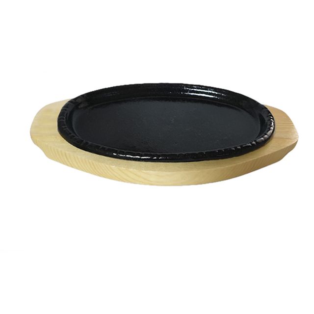 나무밑판 주물 점타원 스테이크판 3호