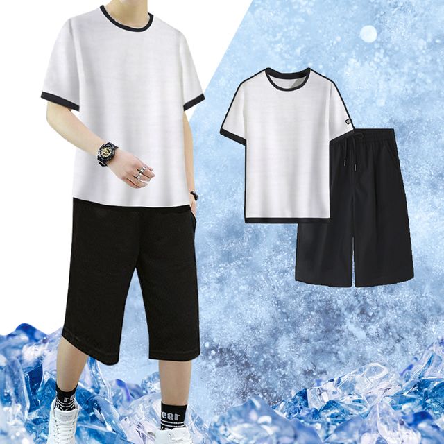 남성 트레이닝복 세트 헬스 운동 조깅 쿨링 편안한