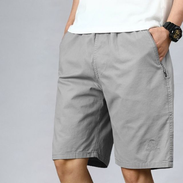 2컬러 남성 허리밴딩 5부 면 반바지 캐주얼반바지