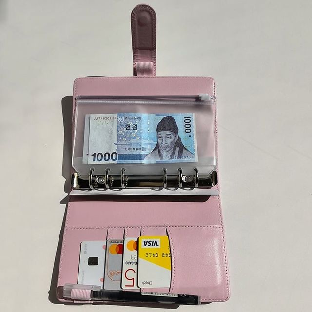지퍼팩 카드지갑 명함케이스 현금 바인더 저축용 보관함