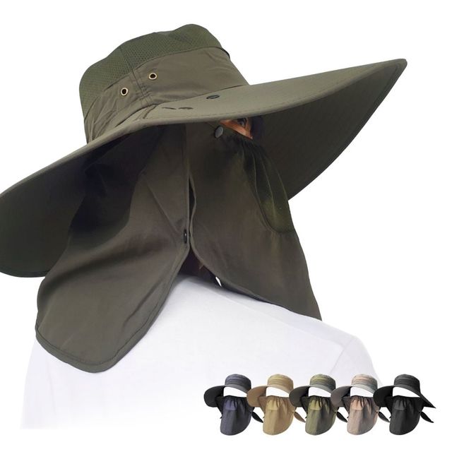 키밍 넓은 챙 벙거지 모자 선캡 낚시 등산 야외용