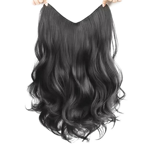 넓은 똑딱이 웨이브 부분가발 2color LM-1005392