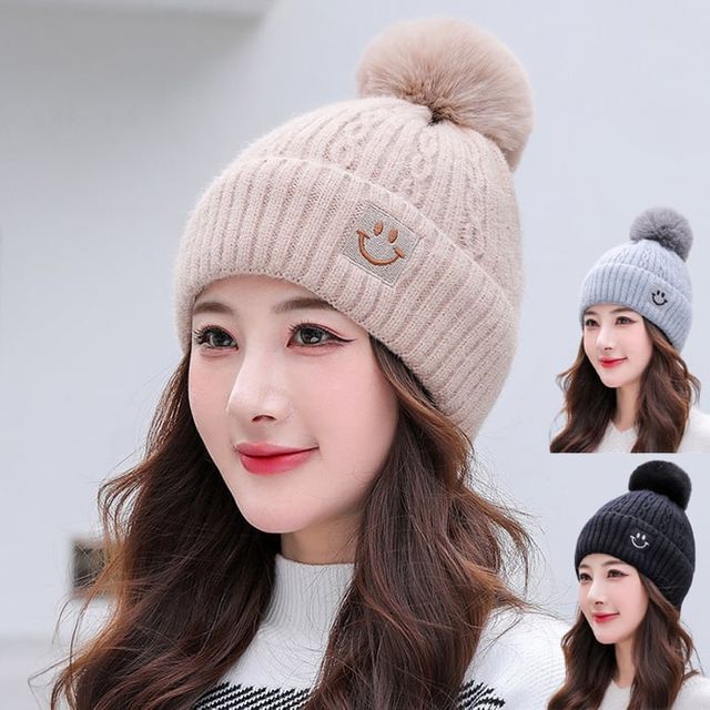 여성 비니캡 방한모자 겨울 니트 두꺼운 기모 모자