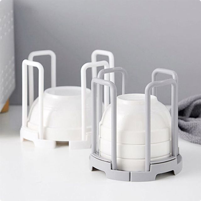 수납 정리대 접시꽂이 크기조절 가능한 신축형 그릇 정리함