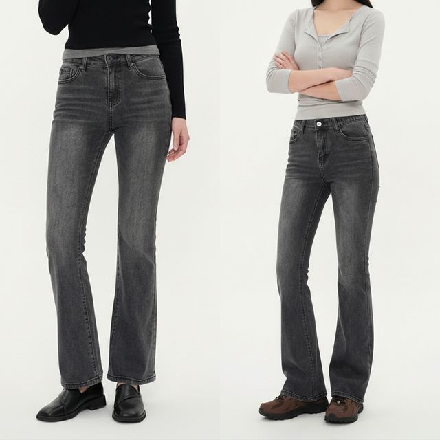 2단기장 숏/롱 히든밴딩 세미부츠컷 팬츠 JEB-1006595