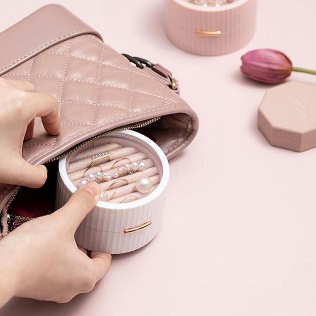 원형 보석 수납 케이스 액세서리 정리함