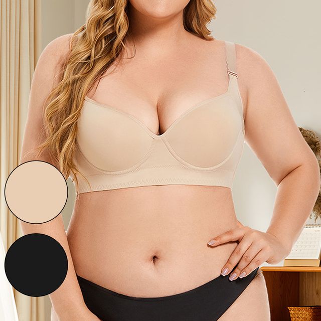 빅사이즈 브래지어 처진가슴 보정 와이어 브라 2컬러