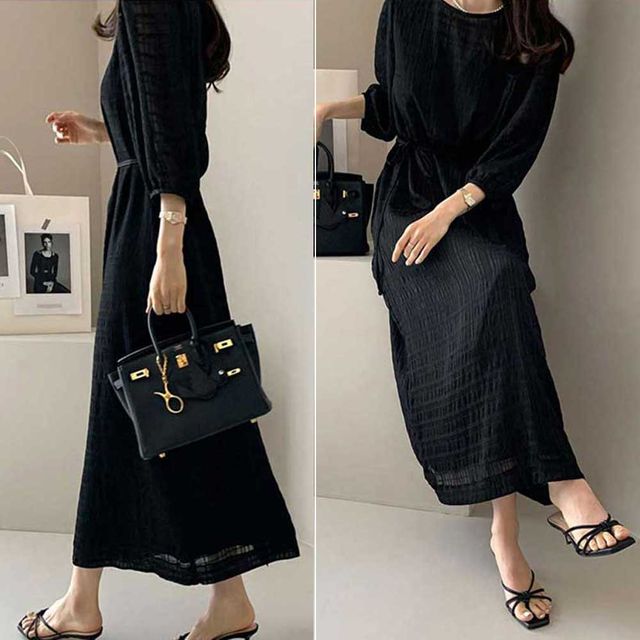 7부소매 원피스 TD-1004470