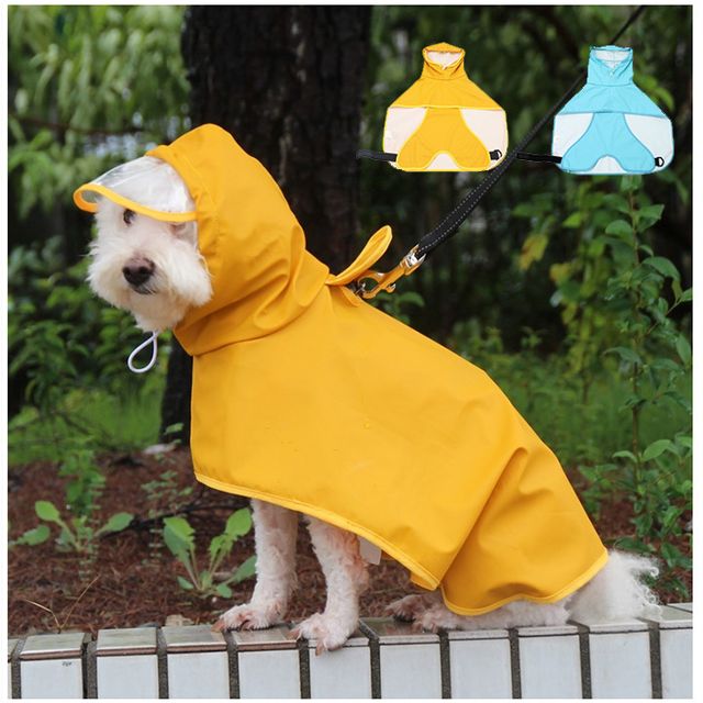강아지 우비 레인코트 판초 비옷 바람막이 산책 XL