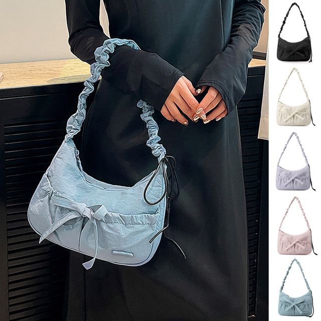 리본 주름 스트랩 숄더백 EL-1003649