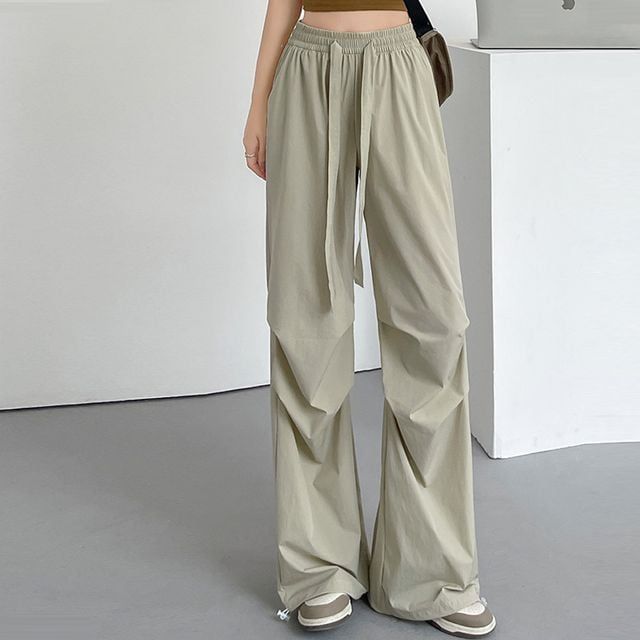 바스락와이드스트링팬츠 바스락카고바지