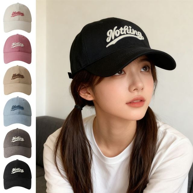 Nothing 자수 캐주얼 볼캡 EL-1007314