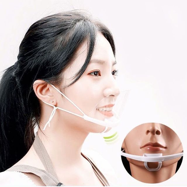 투명 위생 마스크 플라스틱 조리용 10개