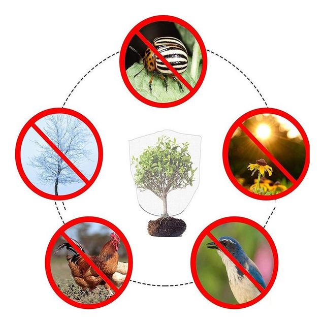 키밍 식물 방충망 소형 방충백 덮개 방조망 원예