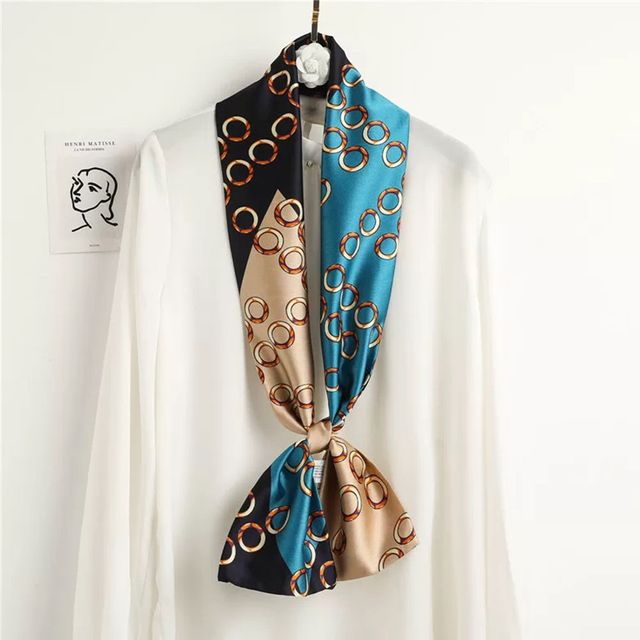 봄 가을 쁘띠 롱 실크 스카프 23종 DK-1003456