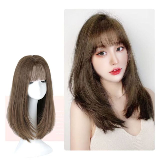 여성 내추럴 롱 생머리 통가발 자연스러운 스타일