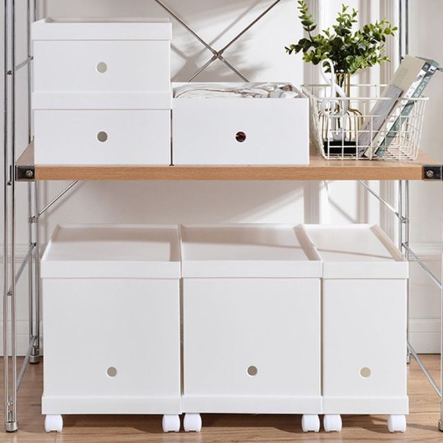 이동식 플라스틱 리빙박스 수납함 소품 정리함 55L