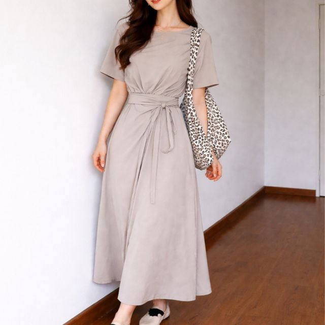 소프트 드레이프 스트랩 롱 원피스 SWC-1006260