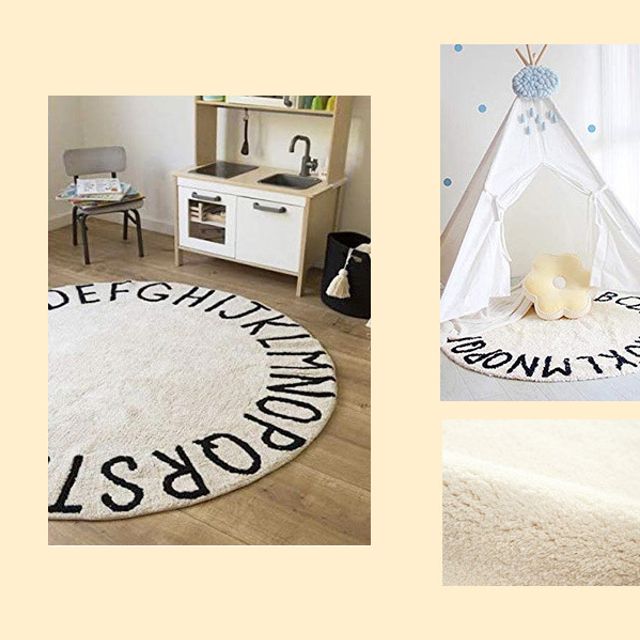 레터링 거실 카페트 원형 카펫 러그 발매트 140cm
