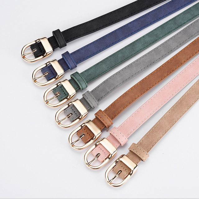 무광택 가죽 여성 벨트 허리띠 원피스 포인트 장식