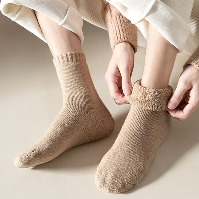 남성 울 니트 양말 겨울 데일리 무지 중목 양말