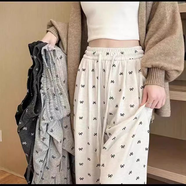 봄 스트레이트 캐주얼 리본포인트 여성용팬츠 HWY-1008266