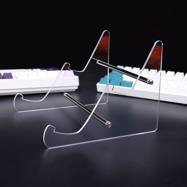 아크릴 키보드 거치대 선반 진열대 트레이 투명 2단