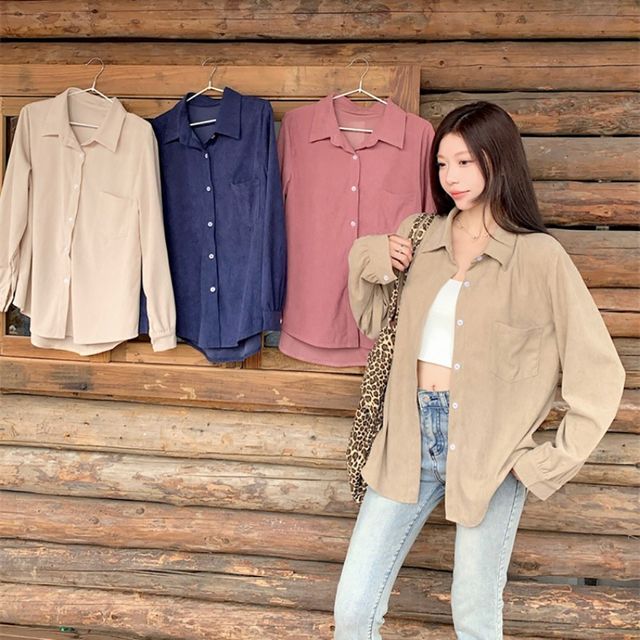 루즈핏 데일리 코듀로이 골덴 셔츠 LL-1004414