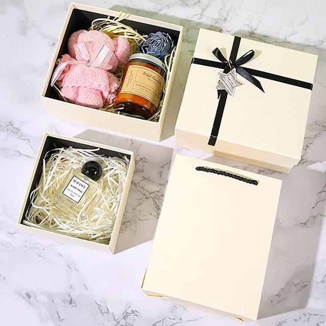 선물 포장 박스 + 쇼핑백 + 종이완충제 세트 기념일 선물케이스