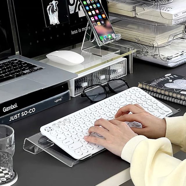 투명 아크릴 키보드 받침대 손목받침 사무실 스탠드