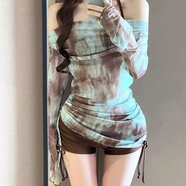 키밍 여성 커버 분리형 슬림 수영복 세트 여행 비치웨어