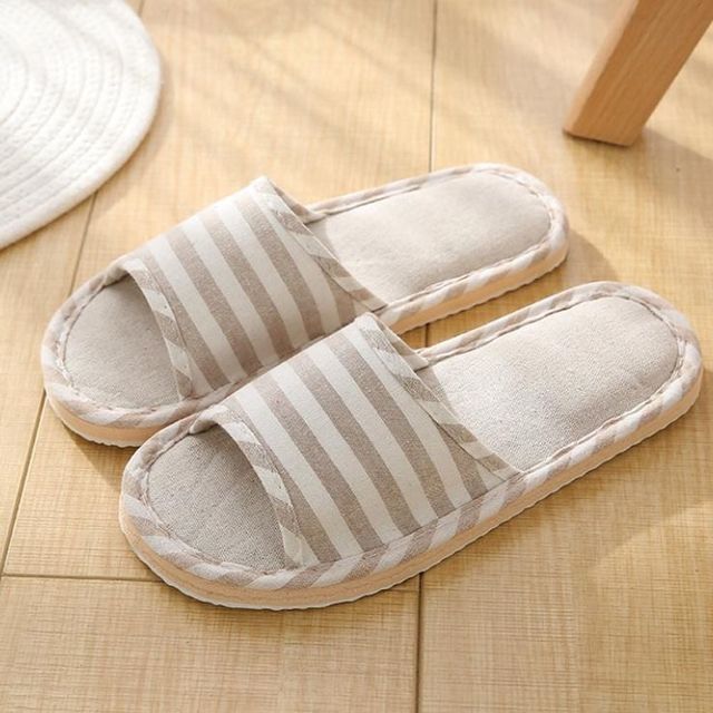 스트라이프 커플 실내 슬리퍼 1+1 거실화 남여공용 편안한 집안신발