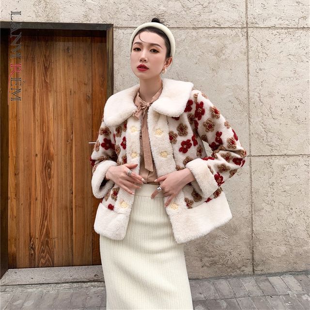 [해외] LANMREM 2022 겨울 턴 다운 칼라 패션 중국어 싱글 브