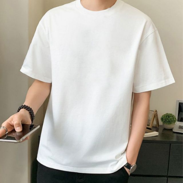 베이직 면 100 무지 반팔 티셔츠 JSC-1004251