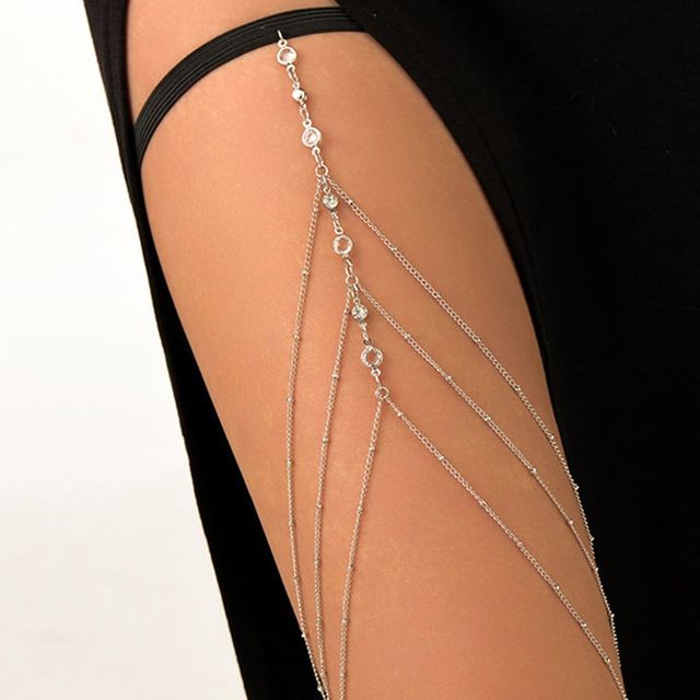 키밍 허벅지 초커 체인 2종세트 파티 무대의상 패션