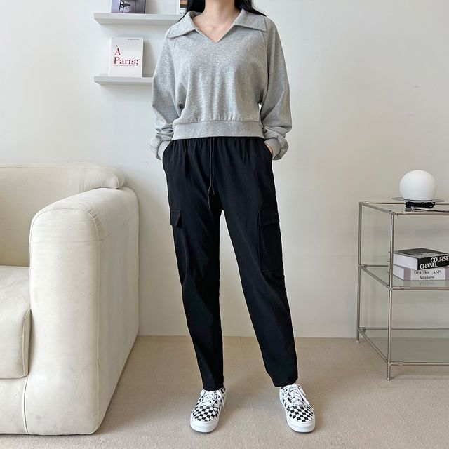 콘티 여자 스판 카고 일자 바지 SD-220986