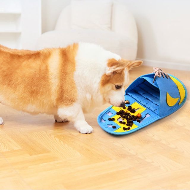 강아지 슬리퍼 장난감 애견용품 훈련 놀이 사료 간식숨김