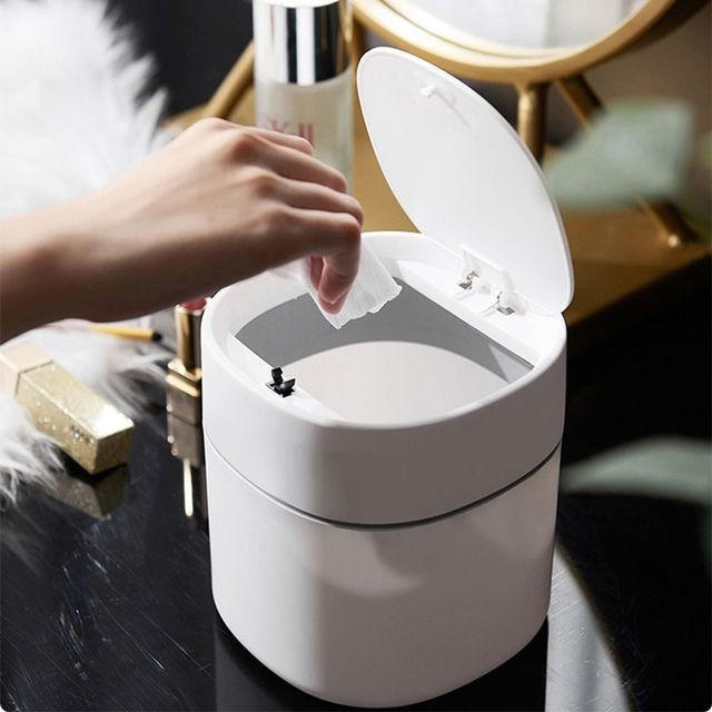 인테리어 미니 책상 탁상용 원터치 휴지통 세트