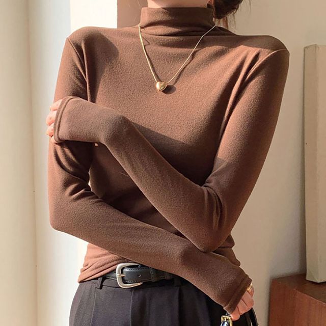 베이직 반폴라 슬림 무지 기모티셔츠 NF-1004997